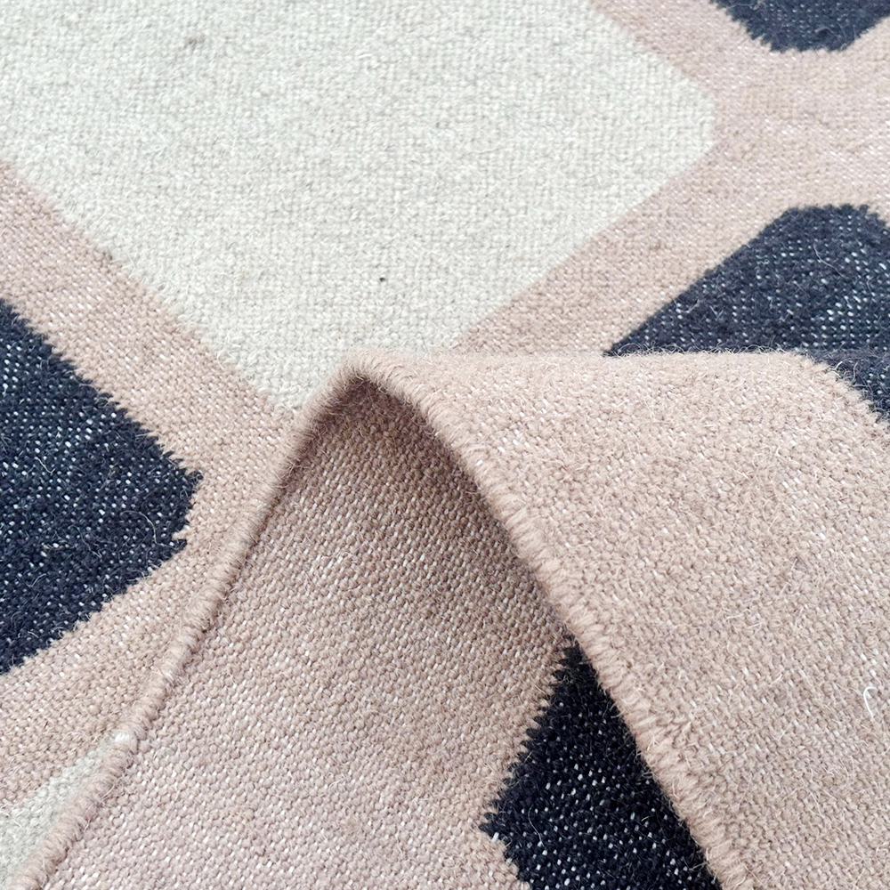 Handmade Wool Multicolor Vintage Dhurrie For Living